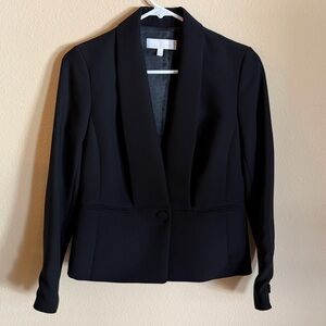 Talbots Sleek Black Shawl Collar Blazer Women’s 0P Office Wear Chic